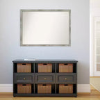 Specchio da Parete Rettangolare Grigio Lavato, con Cornice, Singolo, 40,5" x 29,5"