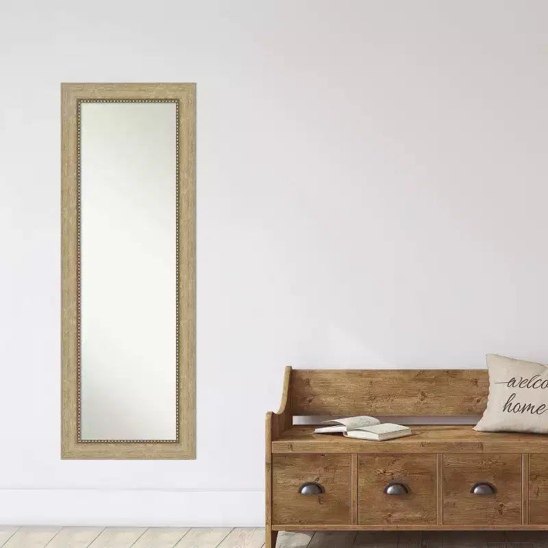 Specchio a figura intera rettangolare da porta color Champagne e Bronzo, 1 persona