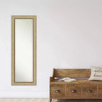 Specchio a figura intera rettangolare da porta color Champagne e Bronzo, 1 persona