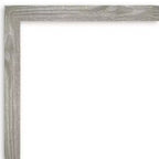 Specchio da parete con cornice quadrata grigia, singolo, 28,5" x 28,5"