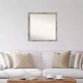 Specchio da parete con cornice quadrata grigia, singolo, 28,5" x 28,5"