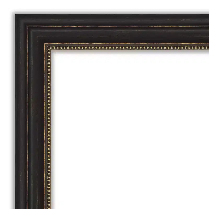 Specchio da parete rettangolare a cornice sottile color bronzo, singolo