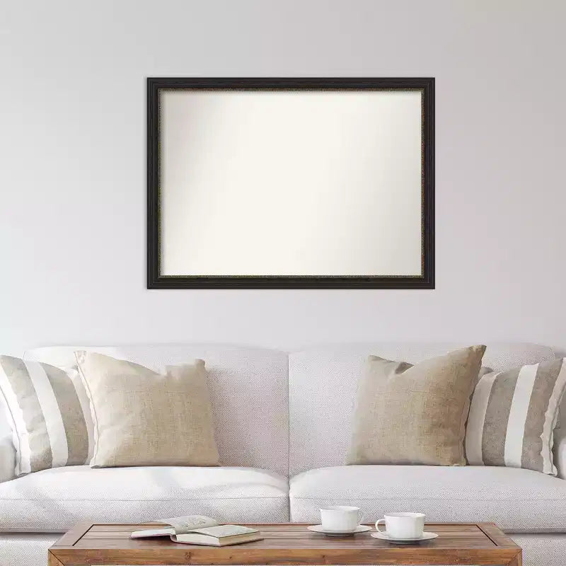 Specchio da parete rettangolare a cornice sottile color bronzo, singolo