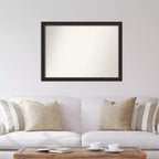 Specchio da parete rettangolare a cornice sottile color bronzo, singolo