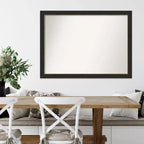 Specchio da parete rettangolare a cornice sottile color bronzo, singolo