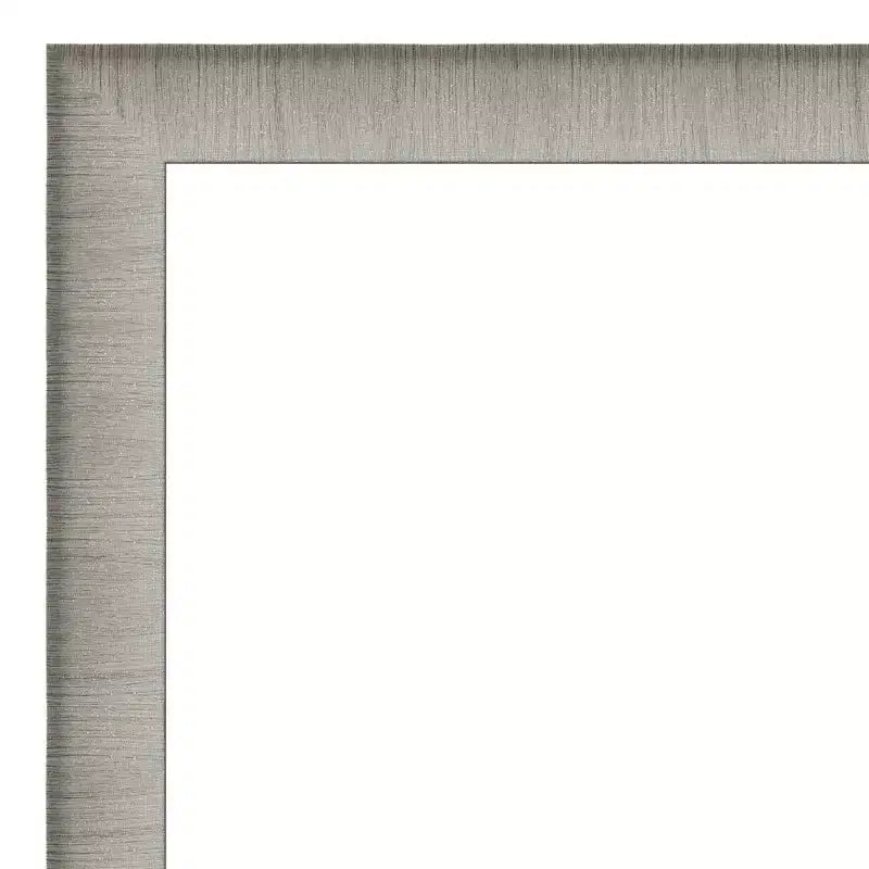 Specchio da parete con cornice sottile in peltro, singolo, 41"x30"