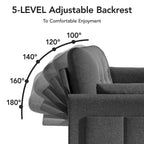 Grigio / Verde / Bianco, Divanetto convertibile con letto, Posti a sedere: 2