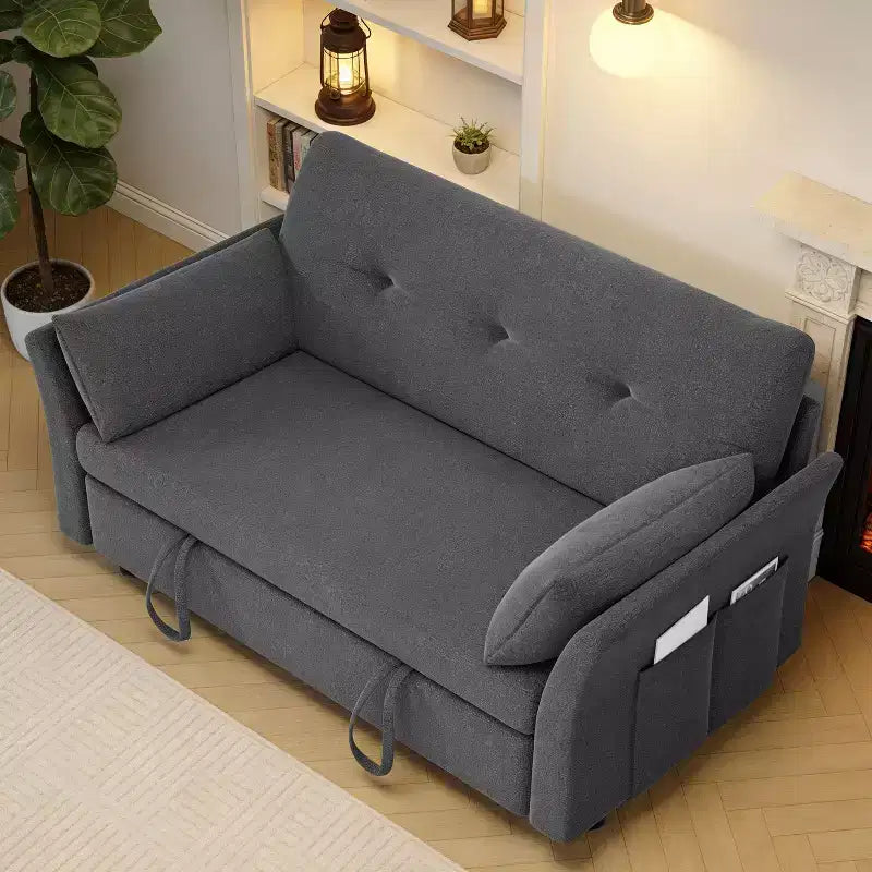 Grigio / Verde / Bianco, Divanetto convertibile con letto, Posti a sedere: 2