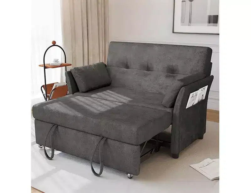 Grigio / Verde / Bianco, Divanetto convertibile con letto, Posti a sedere: 2