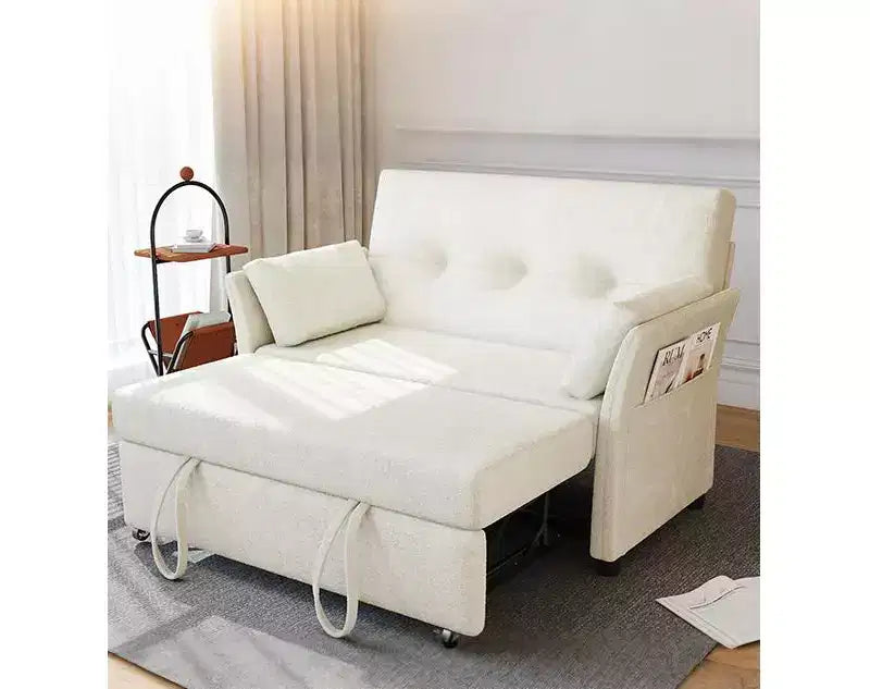 Grigio / Verde / Bianco, Divanetto convertibile con letto, Posti a sedere: 2