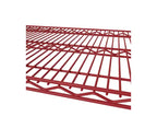 Scaffale a 6 ripiani in filo d'acciaio con ruote – Granito / Grafite / Rosso / Bianco, montaggio a 1 persona