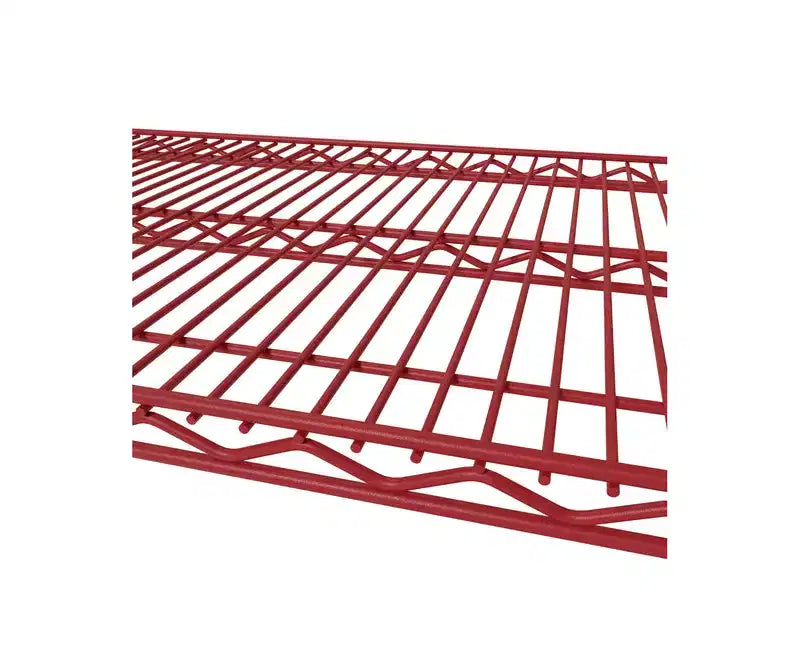 Scaffale a 6 ripiani in filo d'acciaio con ruote – Granito / Grafite / Rosso / Bianco, montaggio a 1 persona