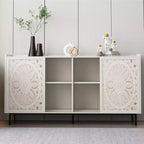 Madia a buffet a 2 ante in legno marrone – Montaggio 1 persona