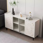 Madia a buffet a 2 ante in legno marrone – Montaggio 1 persona