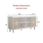 Madia a buffet a 2 ante in legno marrone – Montaggio 1 persona