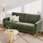 Divanetto Moderno Metà Secolo, Corduroy/Lino, 2 Posti
