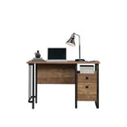 Scrivania da computer in rovere marrone da 47" con 2 cassetti e ripiano aperto, 1 persona