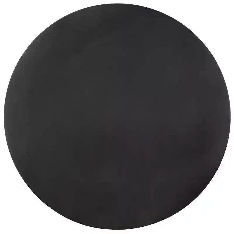 Tavolino d'appoggio rotondo in ferro nero, per 1 persona