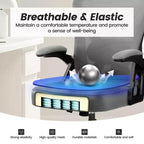 Sedia da ufficio ergonomica KERDOM, sedia da scrivania in rete con supporto lombare e braccioli regolabili, nera