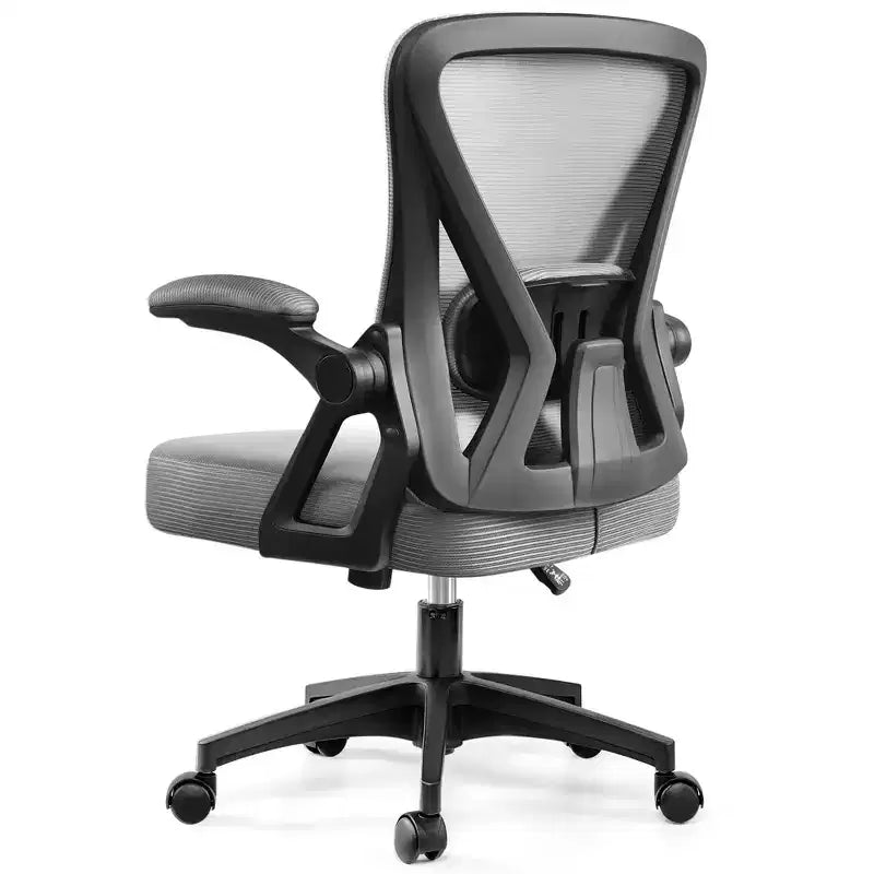 Sedia da ufficio ergonomica KERDOM, sedia da scrivania in rete con supporto lombare e braccioli regolabili, nera