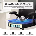 Sedia da ufficio ergonomica KERDOM, sedia da scrivania in rete con supporto lombare e braccioli regolabili, nera
