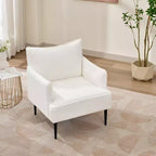 Poltrona d'accento in velluto a coste, grigio/arancione/bianco, seduta singola, gambe in metallo