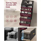 Cassettiera a 6 cassetti Cloud White / Ink Black, stile moderno, per una persona