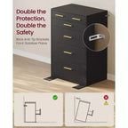 Cassettiera a 6 cassetti Cloud White / Ink Black, stile moderno, per una persona