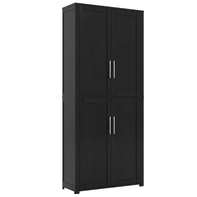 Dispensa a quattro ante indipendente – Nero/Blu/Verde/Naturale/Bianco, Utente singolo