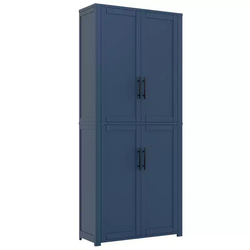 Dispensa a quattro ante indipendente – Nero/Blu/Verde/Naturale/Bianco, Utente singolo