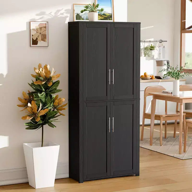 Dispensa a quattro ante indipendente – Nero/Blu/Verde/Naturale/Bianco, Utente singolo