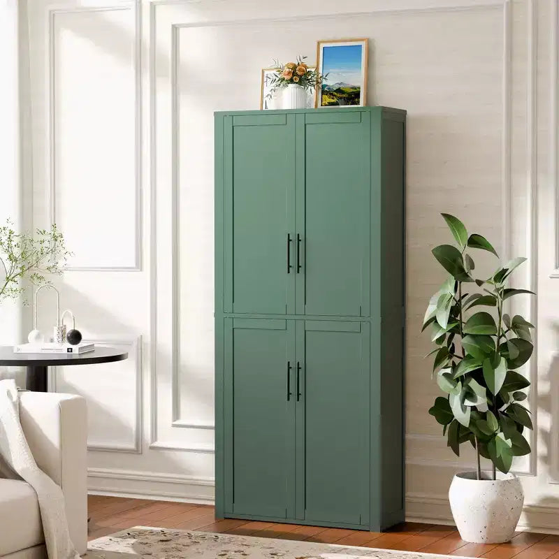 Dispensa a quattro ante indipendente – Nero/Blu/Verde/Naturale/Bianco, Utente singolo