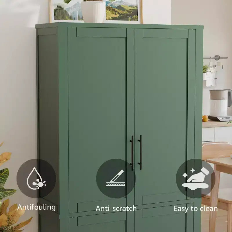 Dispensa a quattro ante indipendente – Nero/Blu/Verde/Naturale/Bianco, Utente singolo