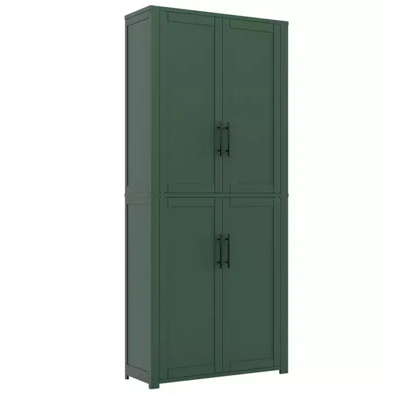 Dispensa a quattro ante indipendente – Nero/Blu/Verde/Naturale/Bianco, Utente singolo