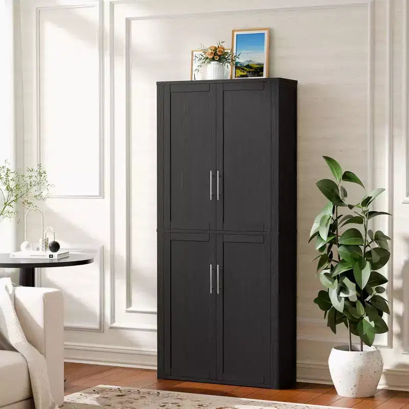 Dispensa a quattro ante indipendente – Nero/Blu/Verde/Naturale/Bianco, Utente singolo