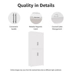 Dispensa a quattro ante indipendente – Nero/Blu/Verde/Naturale/Bianco, Utente singolo