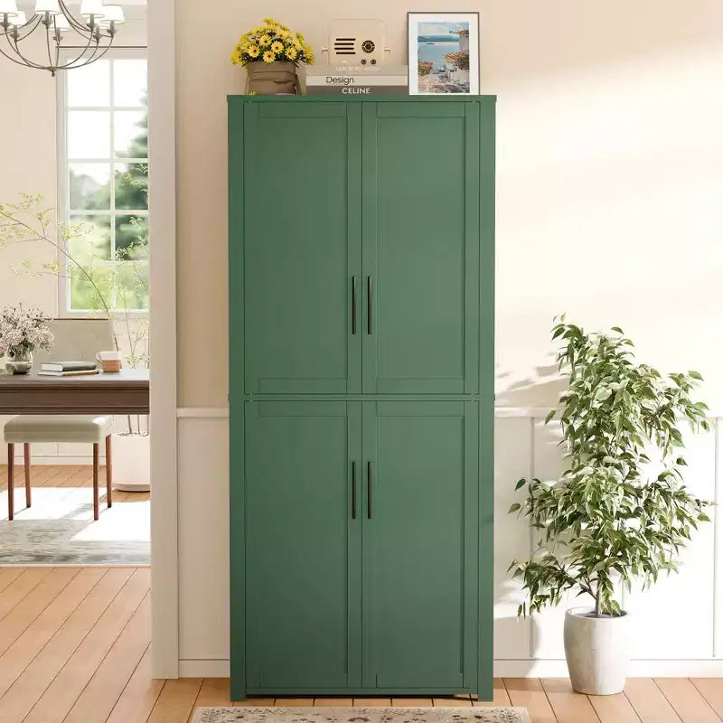 Dispensa a quattro ante indipendente – Nero/Blu/Verde/Naturale/Bianco, Utente singolo