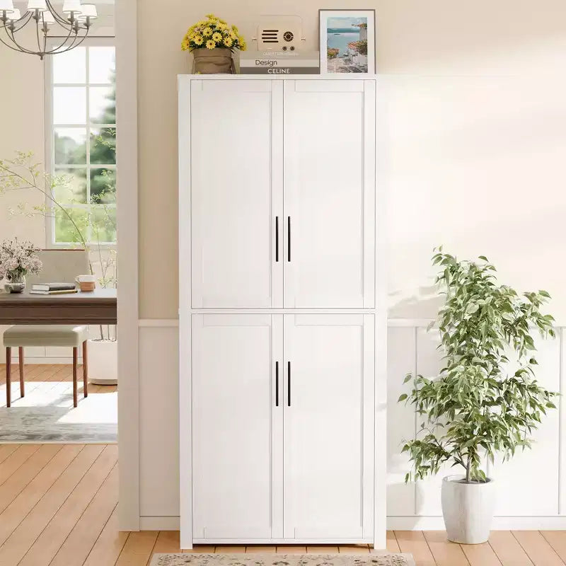 Dispensa a quattro ante indipendente – Nero/Blu/Verde/Naturale/Bianco, Utente singolo
