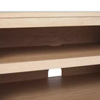 Mobile TV Quercia Coastal con Ante in Rattan, Stile a 2 Armadietti, Adatto per TV fino a 80"