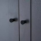 Mobile dispensa da cucina a colonna nero/blu/bianco, mobile indipendente con portabottiglie, per 1