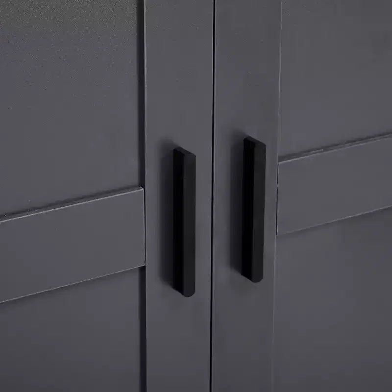 Mobile dispensa da cucina a colonna nero/blu/bianco, mobile indipendente con portabottiglie, per 1
