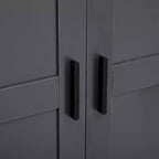 Mobile dispensa da cucina a colonna nero/blu/bianco, mobile indipendente con portabottiglie, per 1
