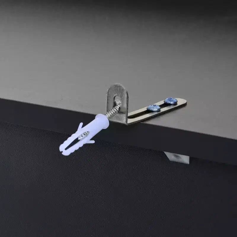Mobile dispensa da cucina a colonna nero/blu/bianco, mobile indipendente con portabottiglie, per 1