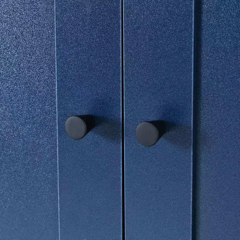 Mobile dispensa da cucina a colonna nero/blu/bianco, mobile indipendente con portabottiglie, per 1