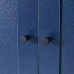 Mobile dispensa da cucina a colonna nero/blu/bianco, mobile indipendente con portabottiglie, per 1