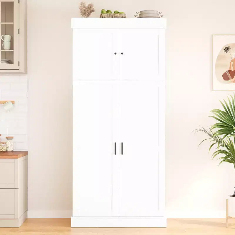 Mobile dispensa da cucina a colonna nero/blu/bianco, mobile indipendente con portabottiglie, per 1