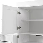 Mobile dispensa da cucina a colonna nero/blu/bianco, mobile indipendente con portabottiglie, per 1