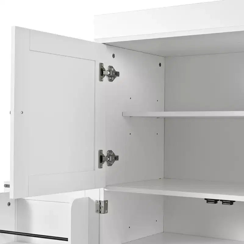 Mobile dispensa da cucina a colonna nero/blu/bianco, mobile indipendente con portabottiglie, per 1