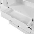 Mobile dispensa da cucina a colonna nero/blu/bianco, mobile indipendente con portabottiglie, per 1