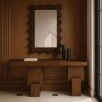 Consolle rettangolare nera/marrone/naturale, stile contemporaneo, 1 pezzo